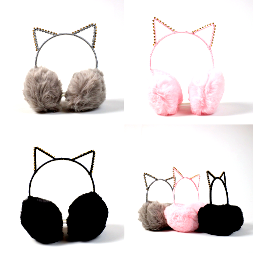 "Cat Ear Fluffy Earmuffs – Stylish, Warm & Adorable Winter Accessory" This title highlights the fashionable cat-ear design, **cozy warmth, and **cute aesthetic to a