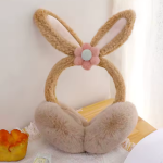 Fluffy bunny ear earmuffs - warm and adorable for winter🐰