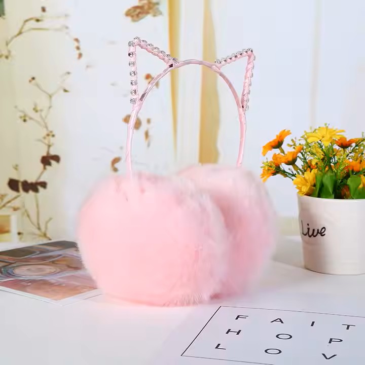 "Cat Ear Fluffy Earmuffs – Stylish, Warm & Adorable Winter Accessory" This title highlights the fashionable cat-ear design, **cozy warmth, and **cute aesthetic to a