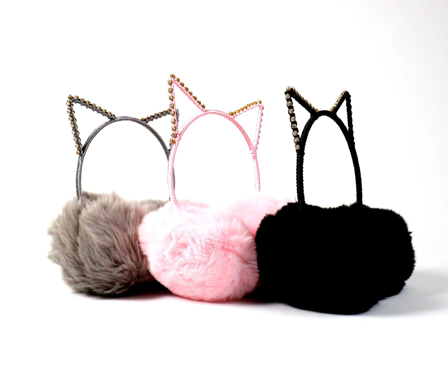 "Cat Ear Fluffy Earmuffs – Stylish, Warm & Adorable Winter Accessory" This title highlights the fashionable cat-ear design, **cozy warmth, and **cute aesthetic to a